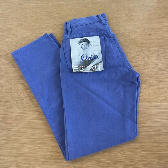 Women's Vintage Deadstock Esprit Mom Jeans Straight Leg New - Picture 1 of 13